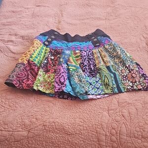 Women's Multi-Color Patchwork Circle Skirt